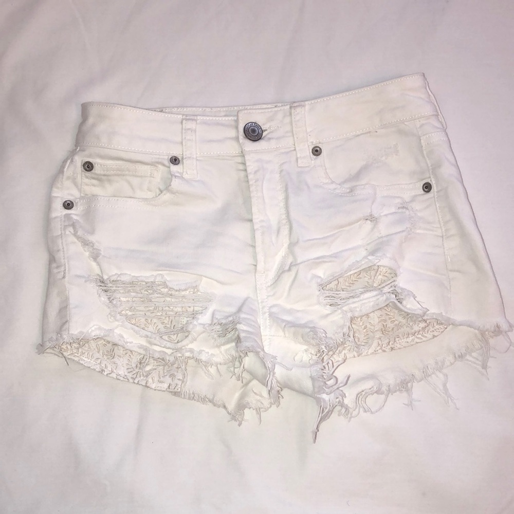 White American Eagle Jean Shorts
